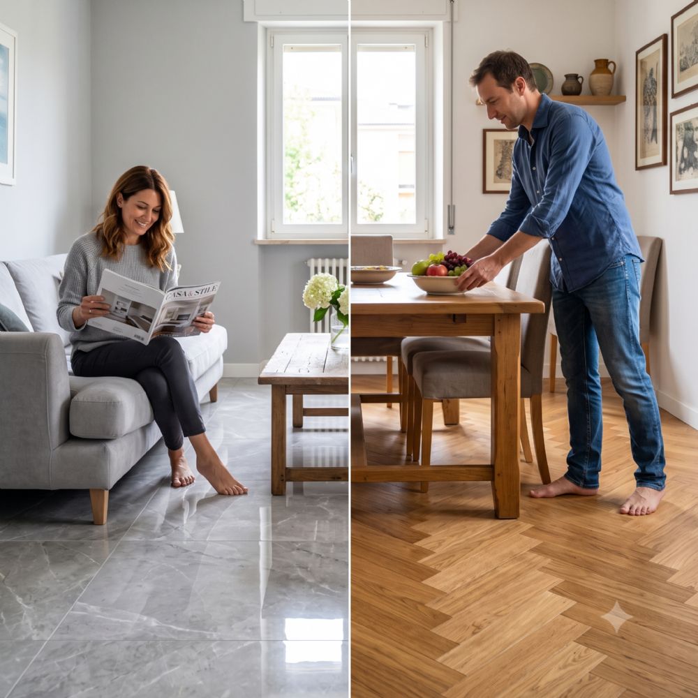 Come scegliere il pavimento perfetto per la tua casa: Gres Porcellanato o Parquet?